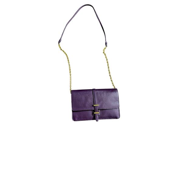 COACH LEGACY LEATHER SLIM CLUTCH BRASS PURPLE‎ F50509 - Picture 1 of 5